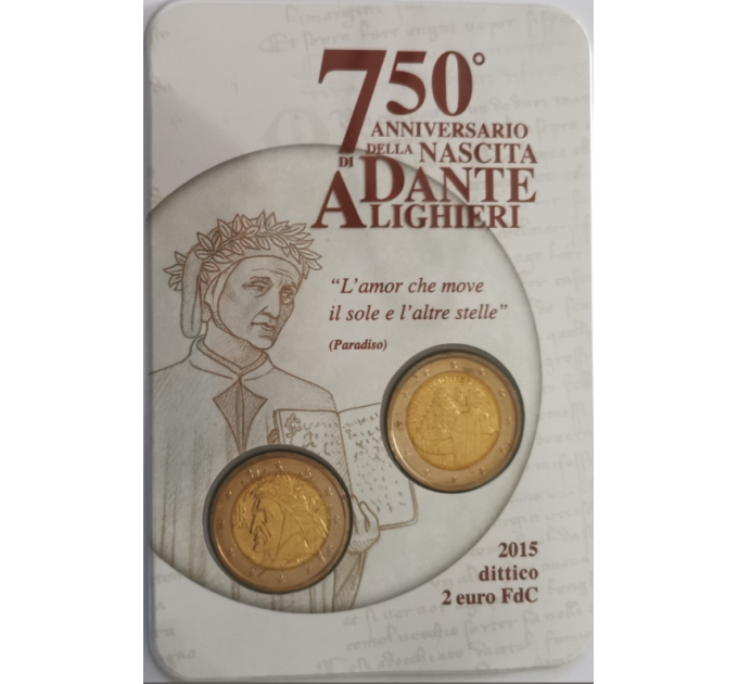 Italien 2 Euro BU 2015 - 750. JAHRESTAG VON DANTE ALIGHIERI