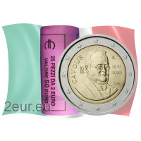 Italien 2 euro UNC rolle 2010 - 200. Geburtstag von Camillo Benso – Conte di Cavour Italien 2 euro UNC rolle 2010 - 200. Geburtstag von Camillo Benso – Conte di Cavour