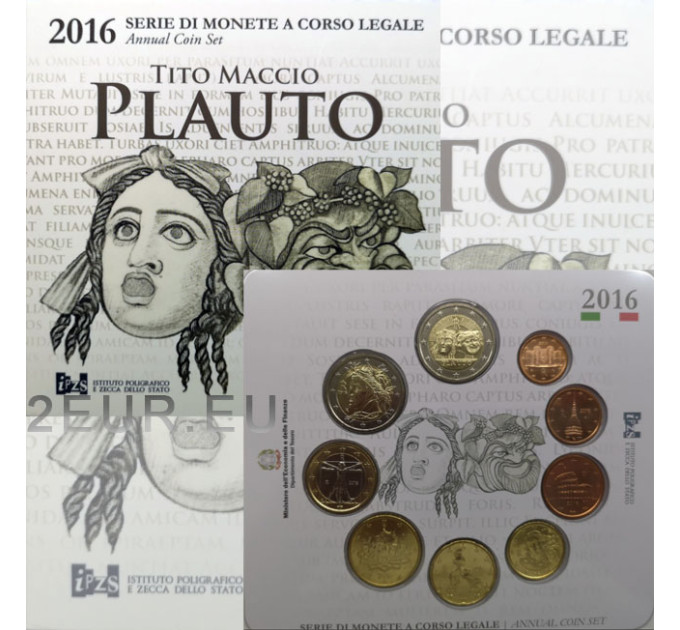 Italien 2016 - Euro Set BU - Tito Maccio Plauto