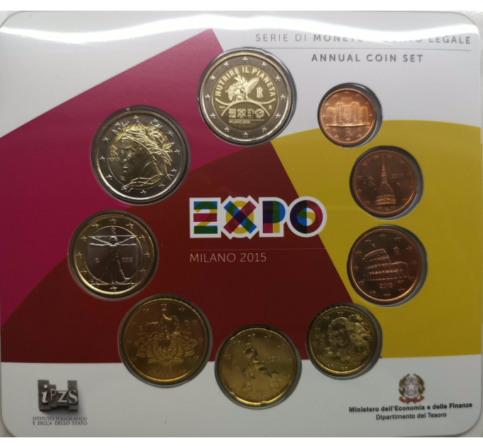 Italien Euro set BU 2015