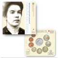 Italien Euro set BU + 5-Euro-Silbermünze 2021 - Grazia Deledda