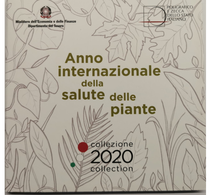 Italien 2020 - Euro Set BU + Silber - „Jahr der Pflanzengesundheit“  